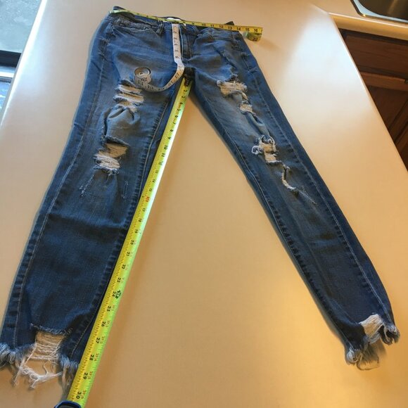 KanCan Jeans Florence Mid Rise Super Skinny Distressed Size 9/28 - Picture 10 of 11